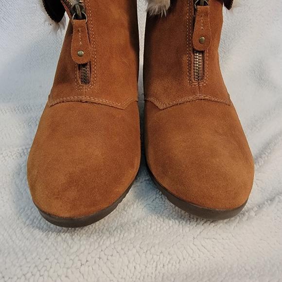 Sporto Chestnut Brown Waterproof Seude Capri Zip Top Ankle Boot - Picture 6 of 11